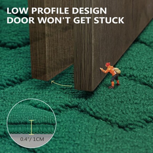 Indoor Rubber Backing Non Slip Rug Evergreen 36"x59 - Picture 2 of 8